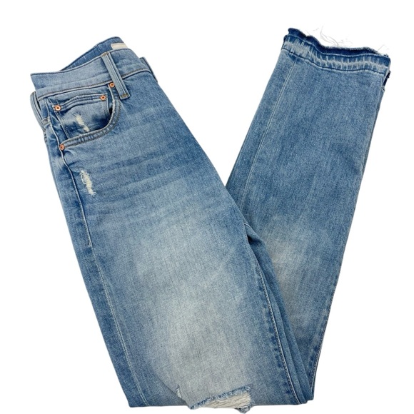Mother Superior High Waisted Hiker Hover Jeans 24 Blue - Picture 11 of 16